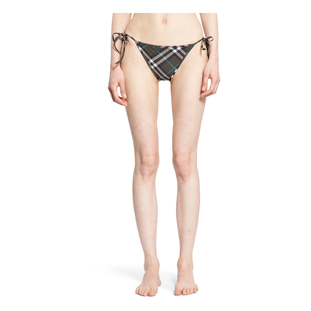 Burberry Handtekening Check Laaggetailleerde Jurk Multicolor Dames