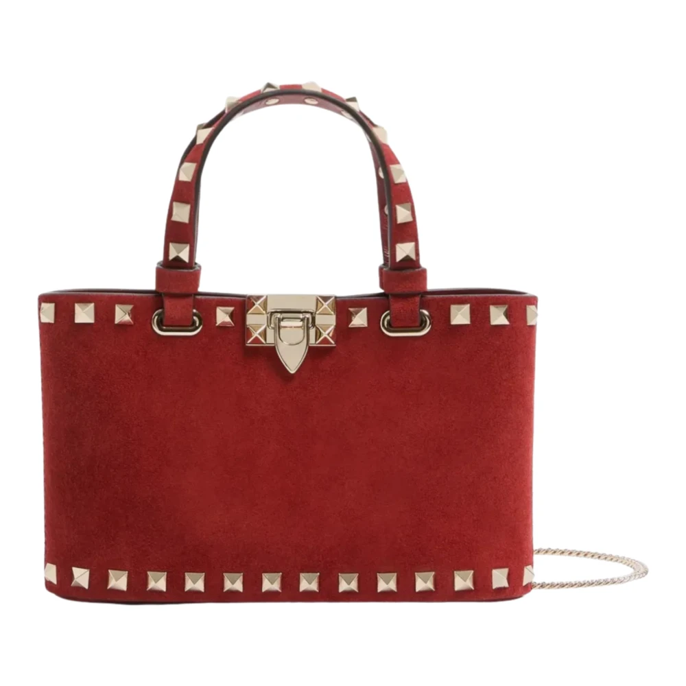 Valentino Garavani , Shopping Bags, Female, Red, One Size, Rockstud Small Shoulder Bag