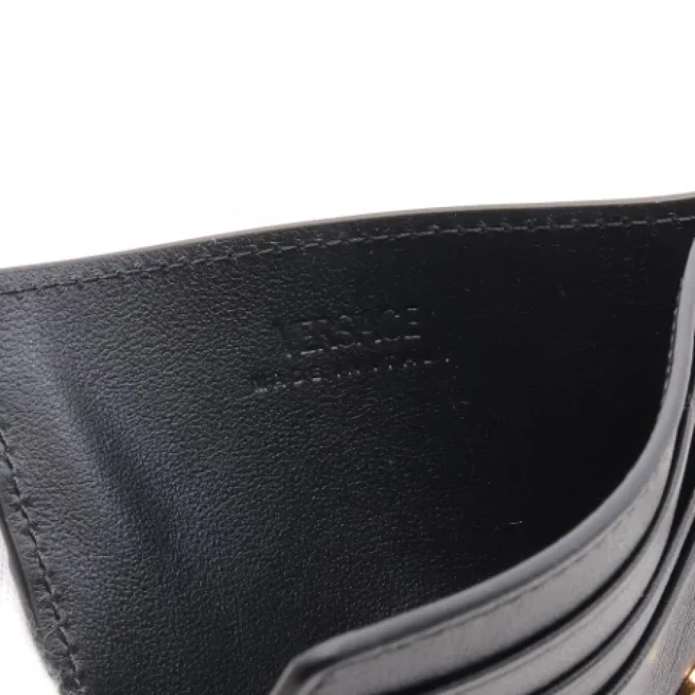 Versace Pre-owned Leather wallets Black Dames