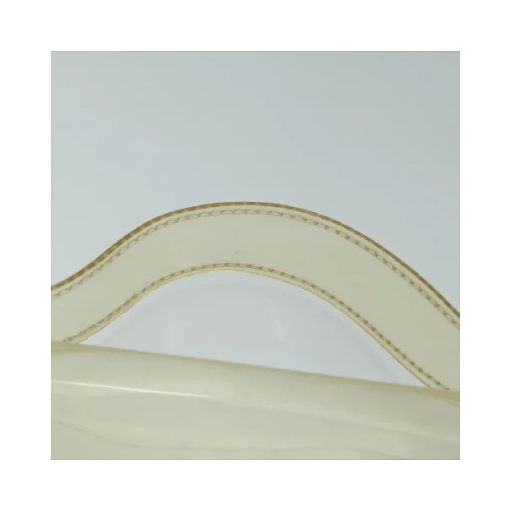 Hermès Vintage Pre-owned Fabric handbags White Dames