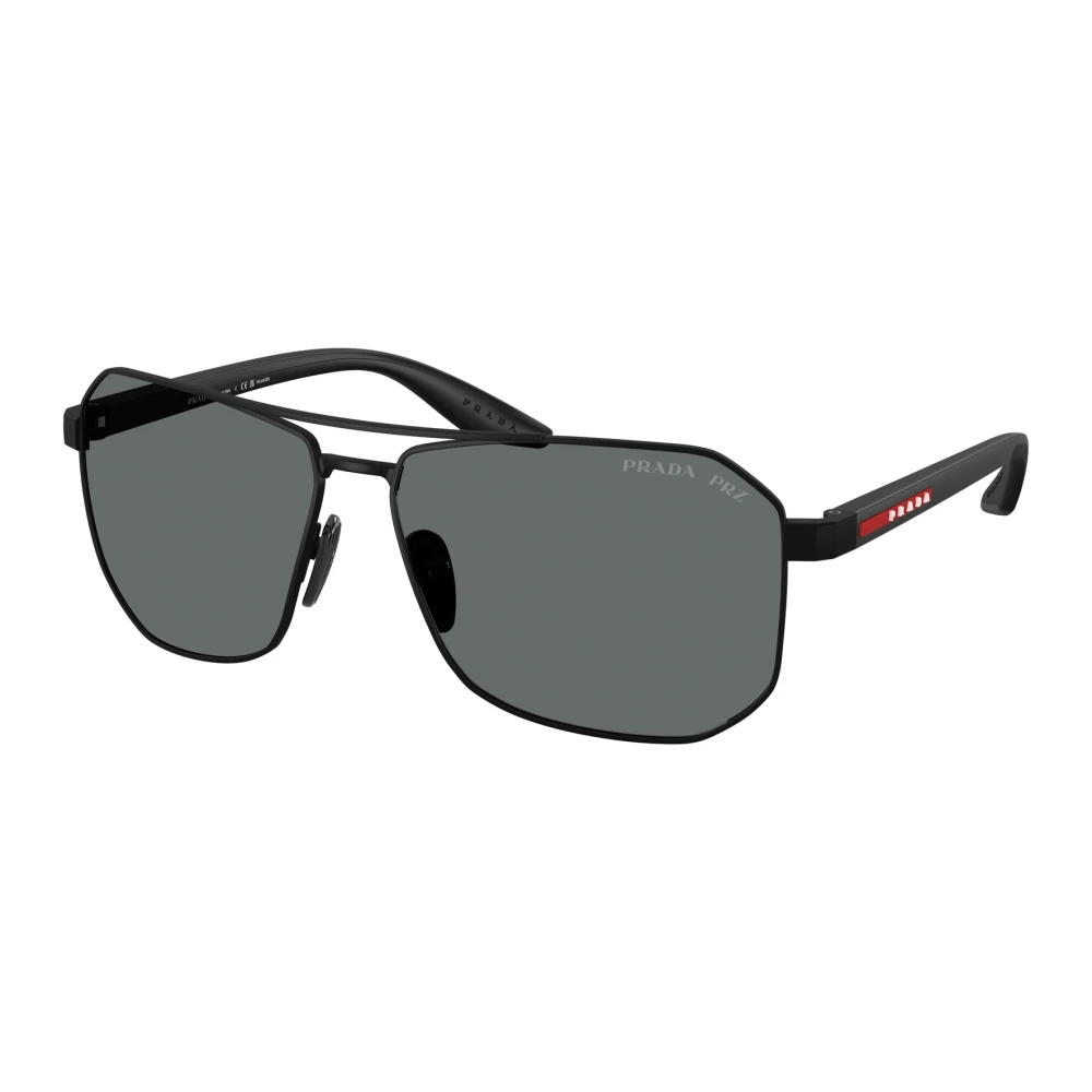 Prada Men's Black Sunglasses Linea Rossa Ps A53s - Sunglasses - 62 Mm - Accessories