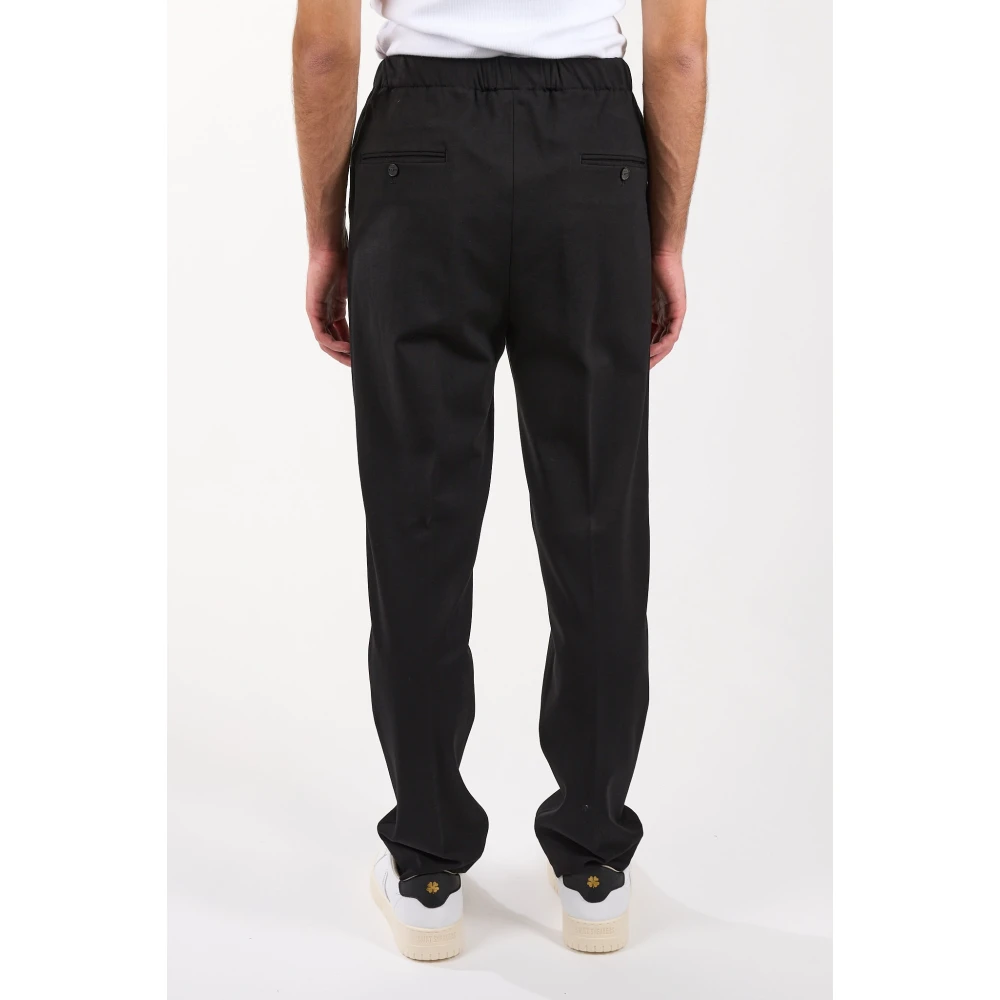 Hevo Viscose Elastische Taille Broek Black Heren