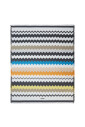 serviette-de-plage-noire-a-chevrons-avec-franges