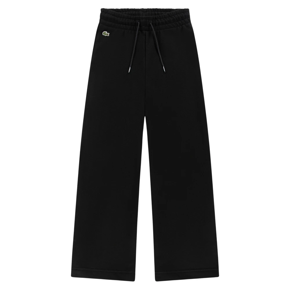 Lacoste Girls Black Sweatpants, 5 Y, Logo Joggers