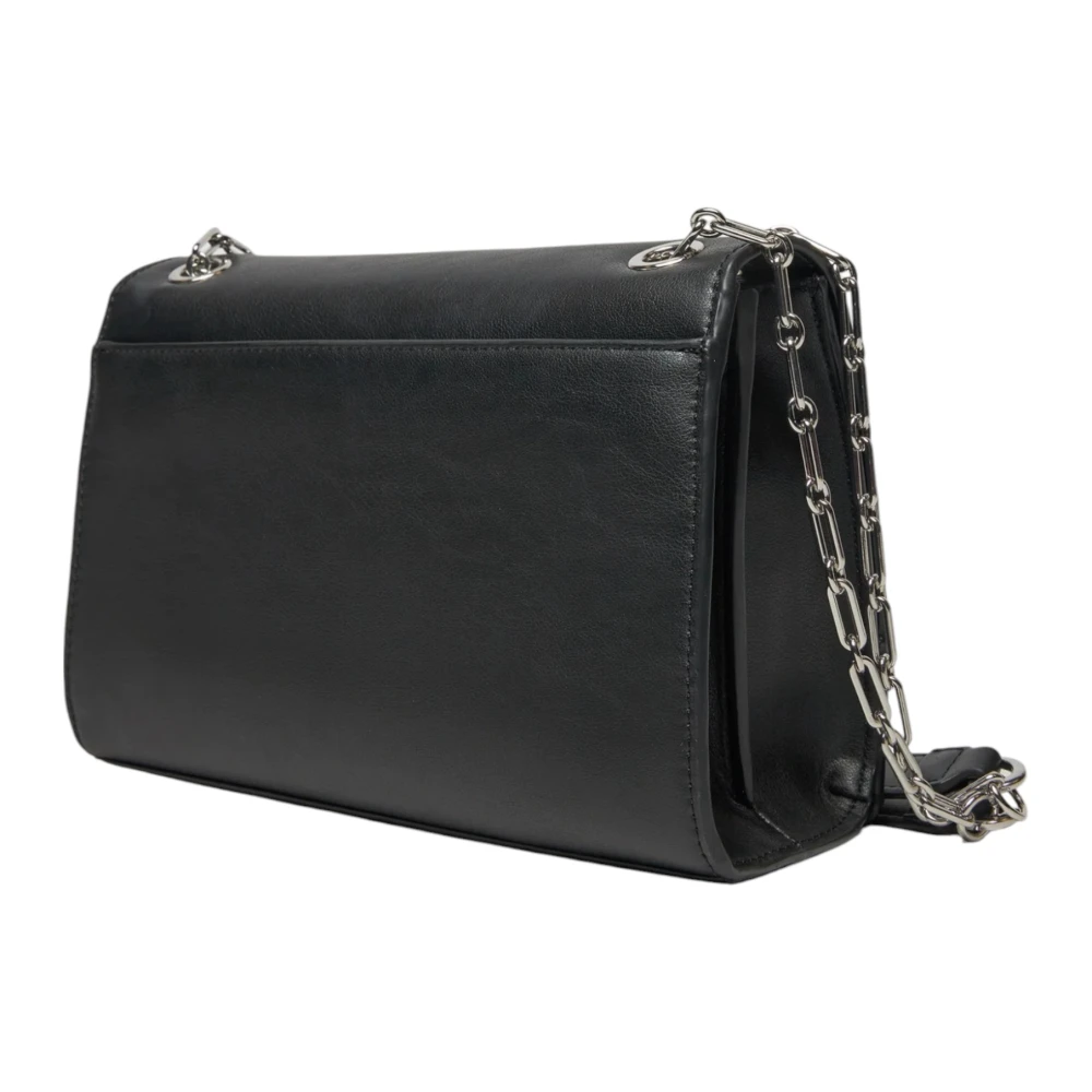 Calvin Klein Zwarte Schoudertas met Kliksluiting Black Dames