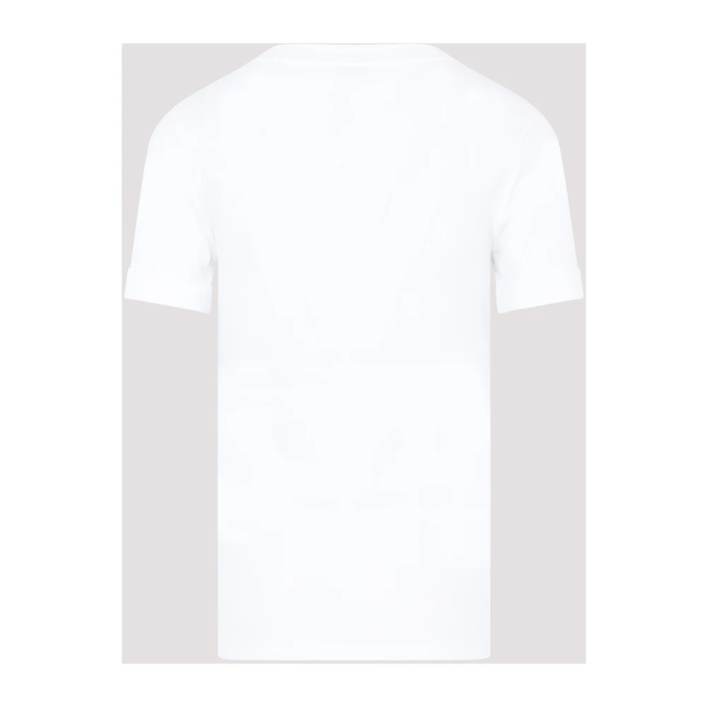 PESERICO Witte Ronde Hals T-Shirt White Dames
