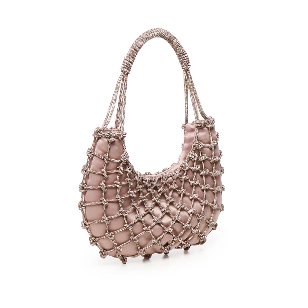 Rosantica Handgeweven Roze Kristal Tas Pink Dames