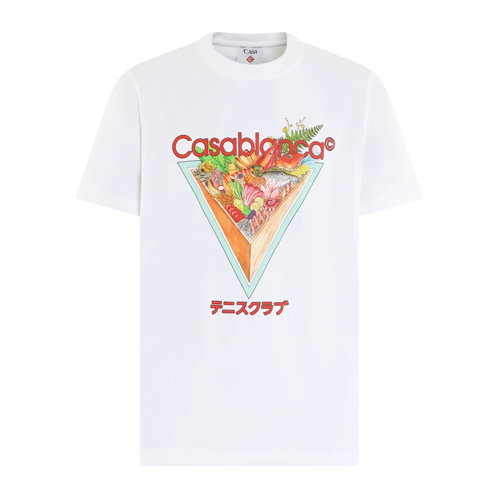Casablanca Men's White T-Shirts, Xl, Tennis Club Icon Stylish
