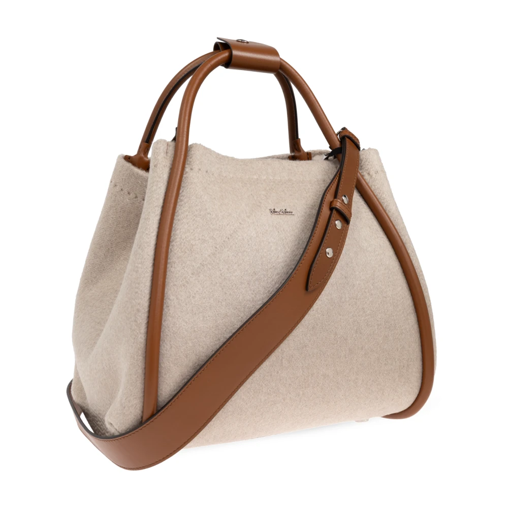 Max Mara Tas Marine Klein type shopper Beige Dames