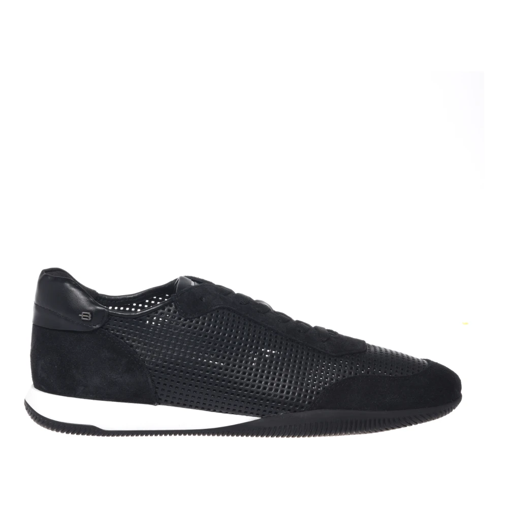 Baldinini - Zapatillas De Ante Y Cuero Perforado - Shoes - Hombre - Negro - 41 Eu