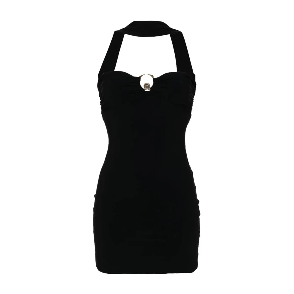 Roberto Cavalli Women's Black Short Dresses, M, Dress Aw24 Elegant Statement Piece