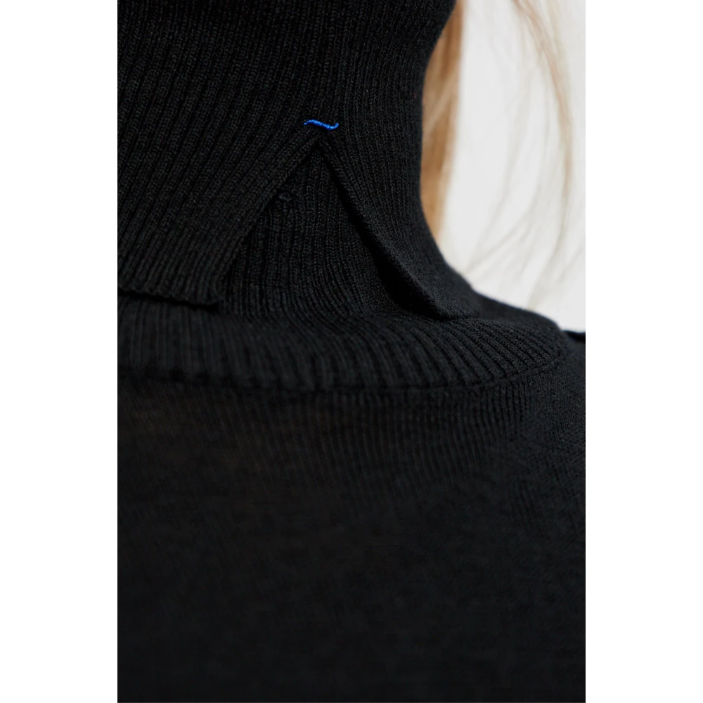 Burberry Wollen Coltrui Black Dames