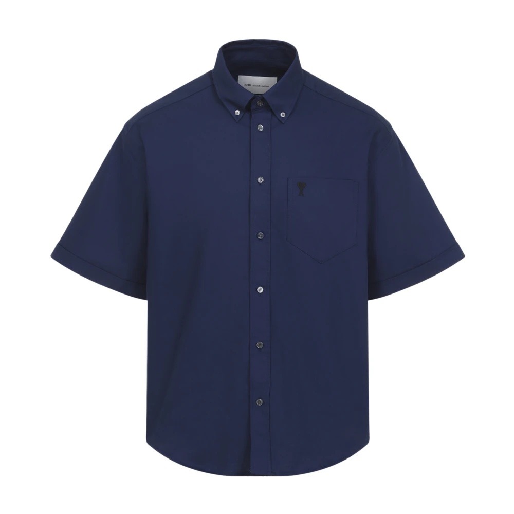Ami Paris Homme Bleu - Shirts > Short Sleeve Shirts