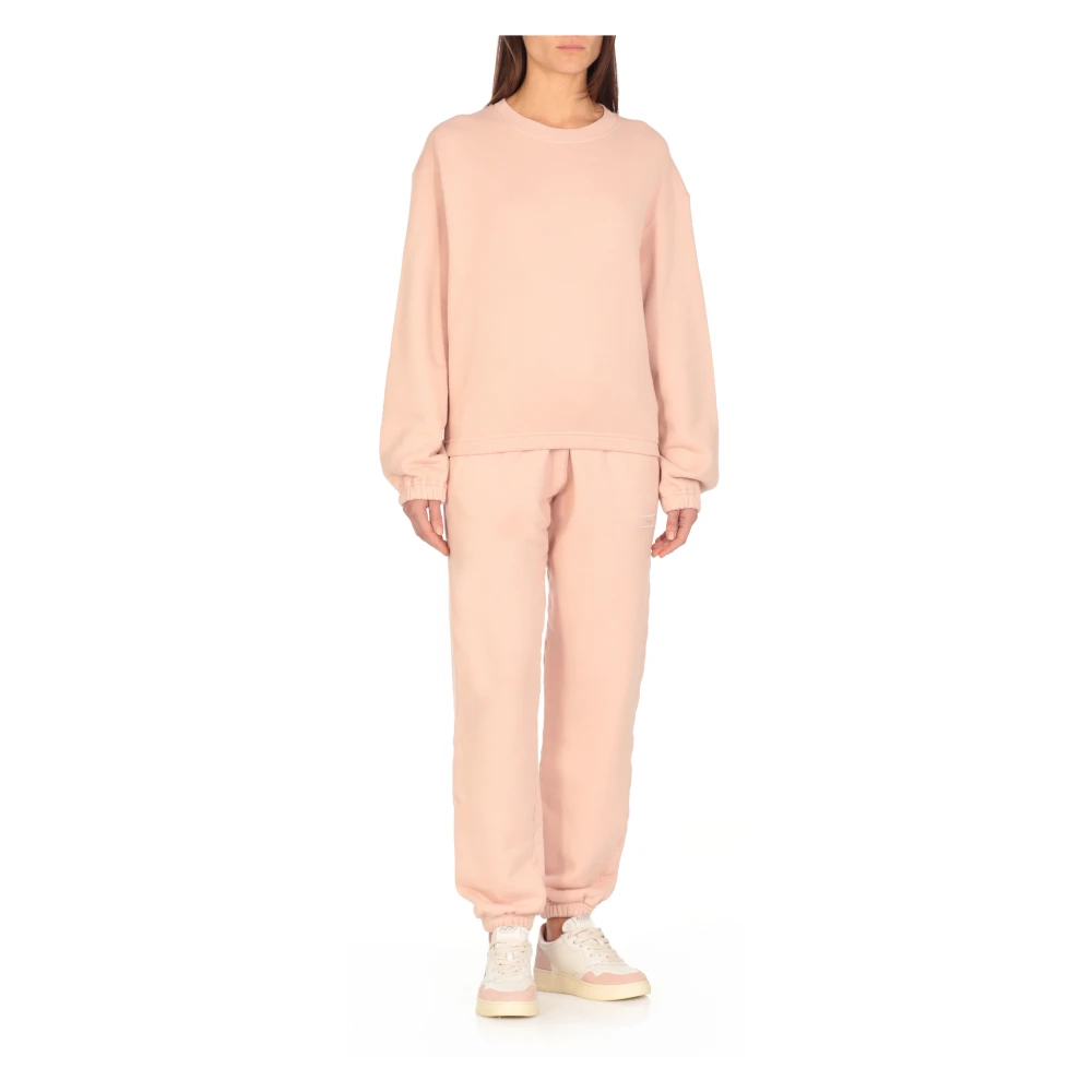 Autry Katoenen sweatshirt met ronde hals Pink Dames
