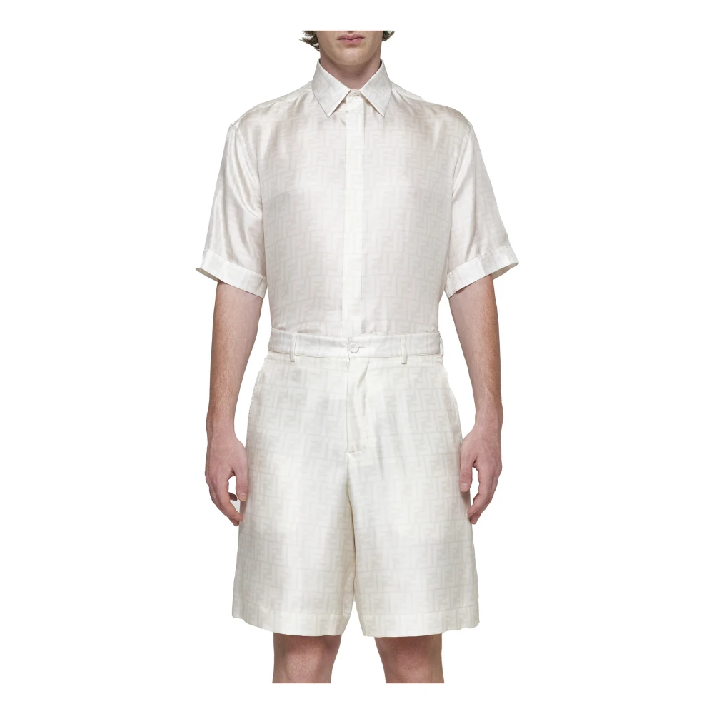 Fendi Stijlvolle Shorts voor Vrouwen White Heren