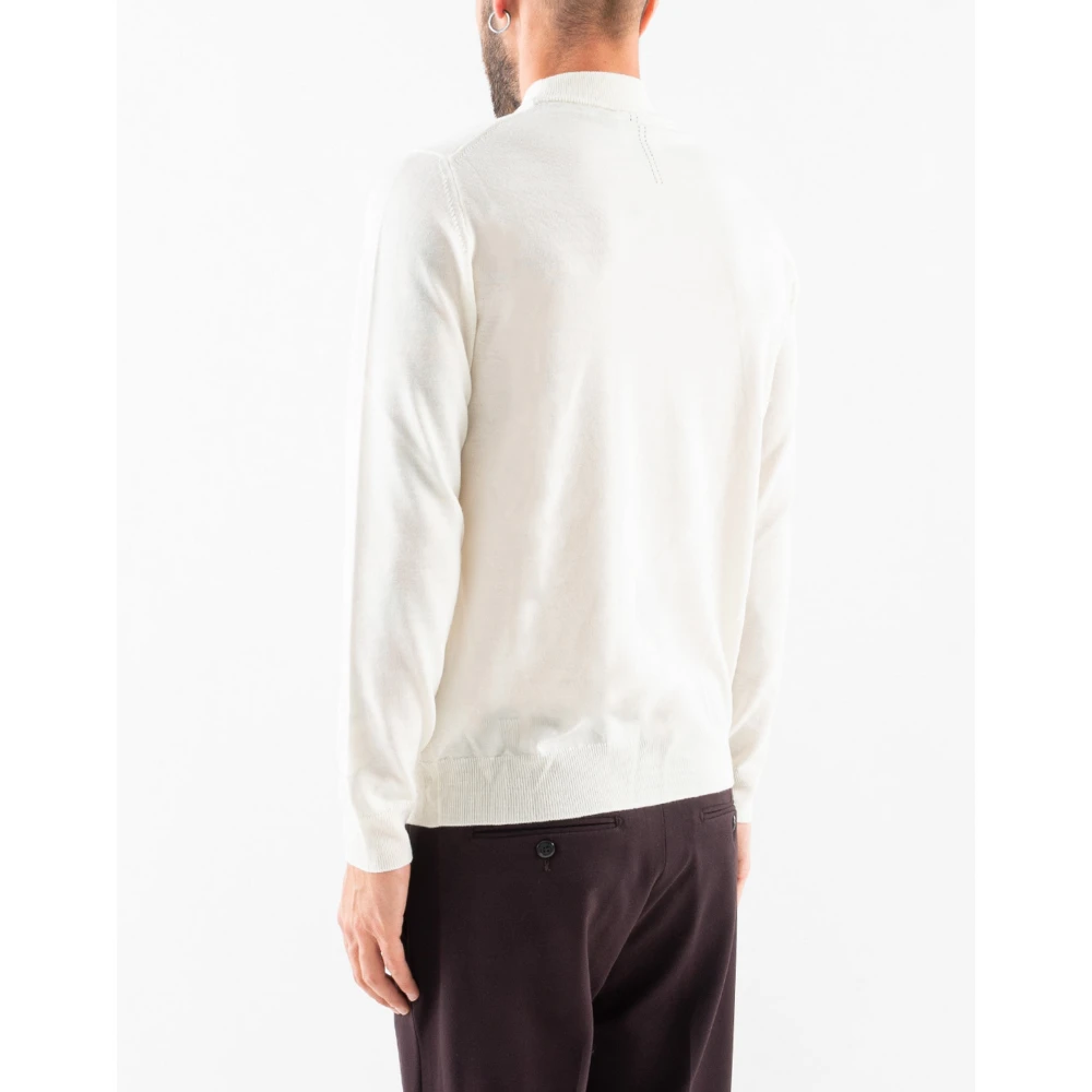 Corsinelabedoli Turtleneck Jumpers in Extrafijne Wol White Heren