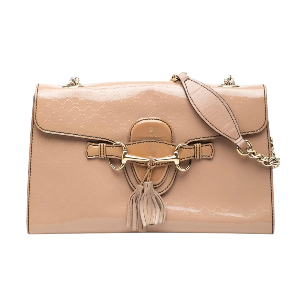 Gucci Vintage Damen Braun Pre-Owned Strukturierte Schultertasche