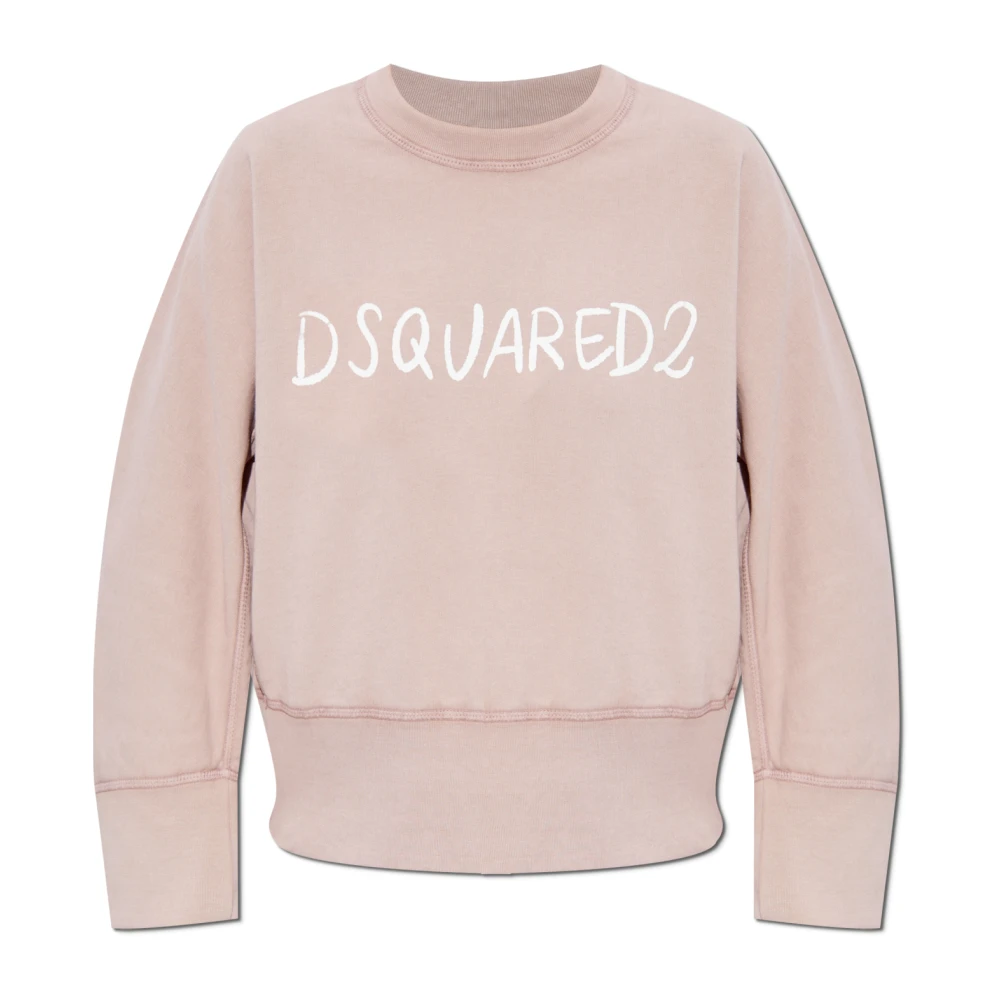 Dsquared2 Sweatshirt med logotyp Pink, Dam