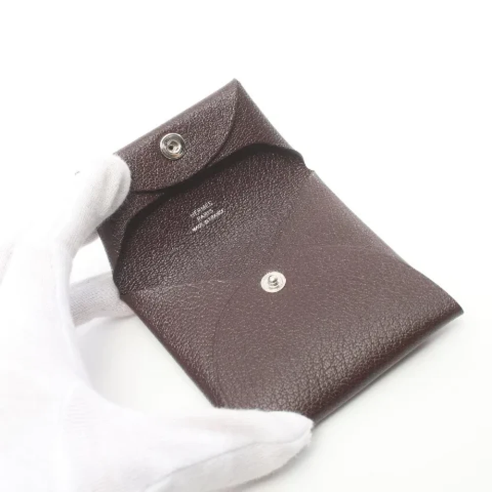 Hermès Vintage Pre-owned Leather wallets Orange Dames