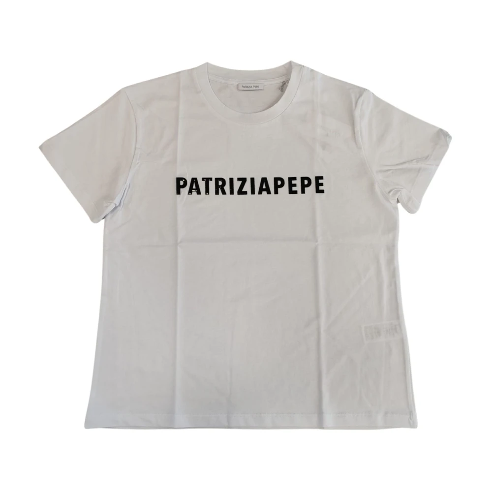 Patrizia Pepe Vit Kortärmad Bomulls-T-Shirt