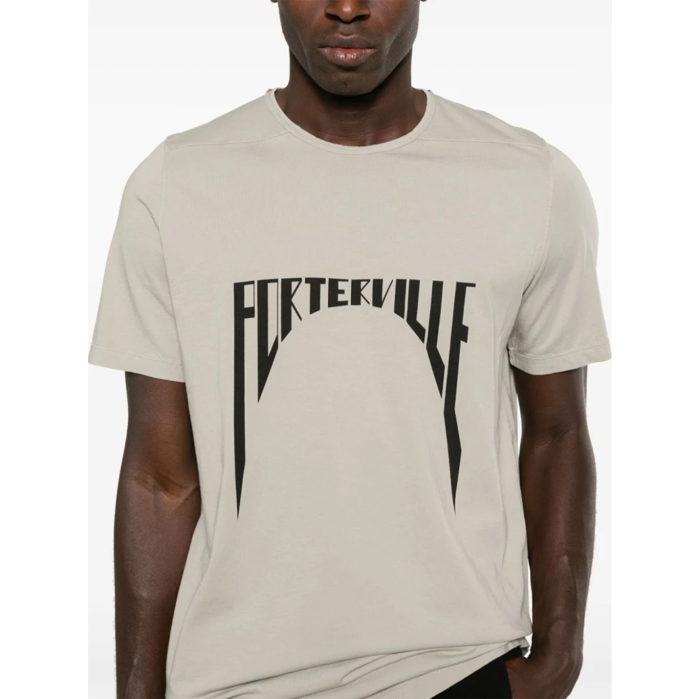 Rick Owens Parel Zwart T-Shirts Level T White Heren