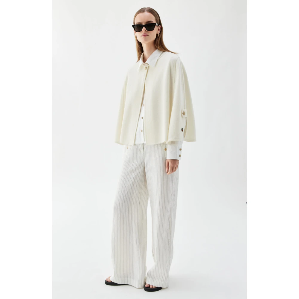 Busnel Gestreepte broek Beige Dames