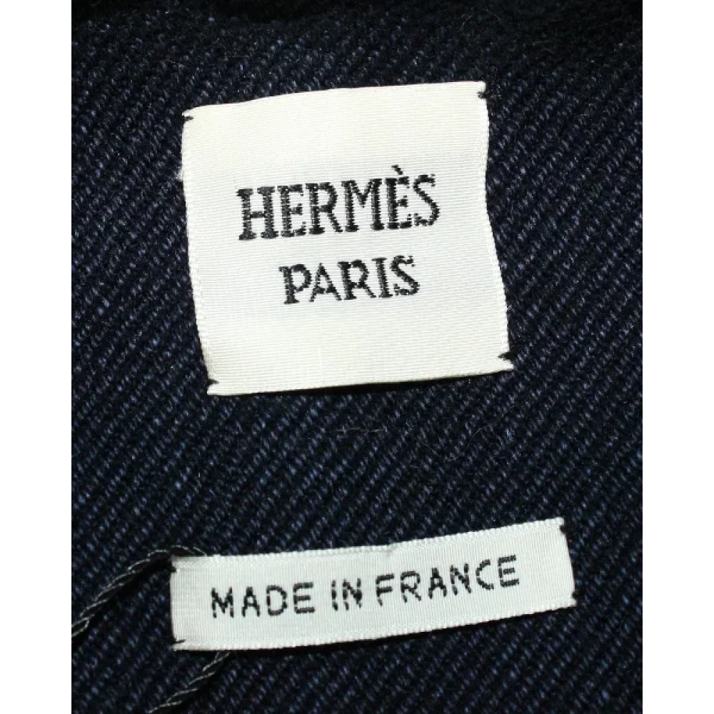 Hermès Vintage Pre-owned Cotton outerwear Blue Dames