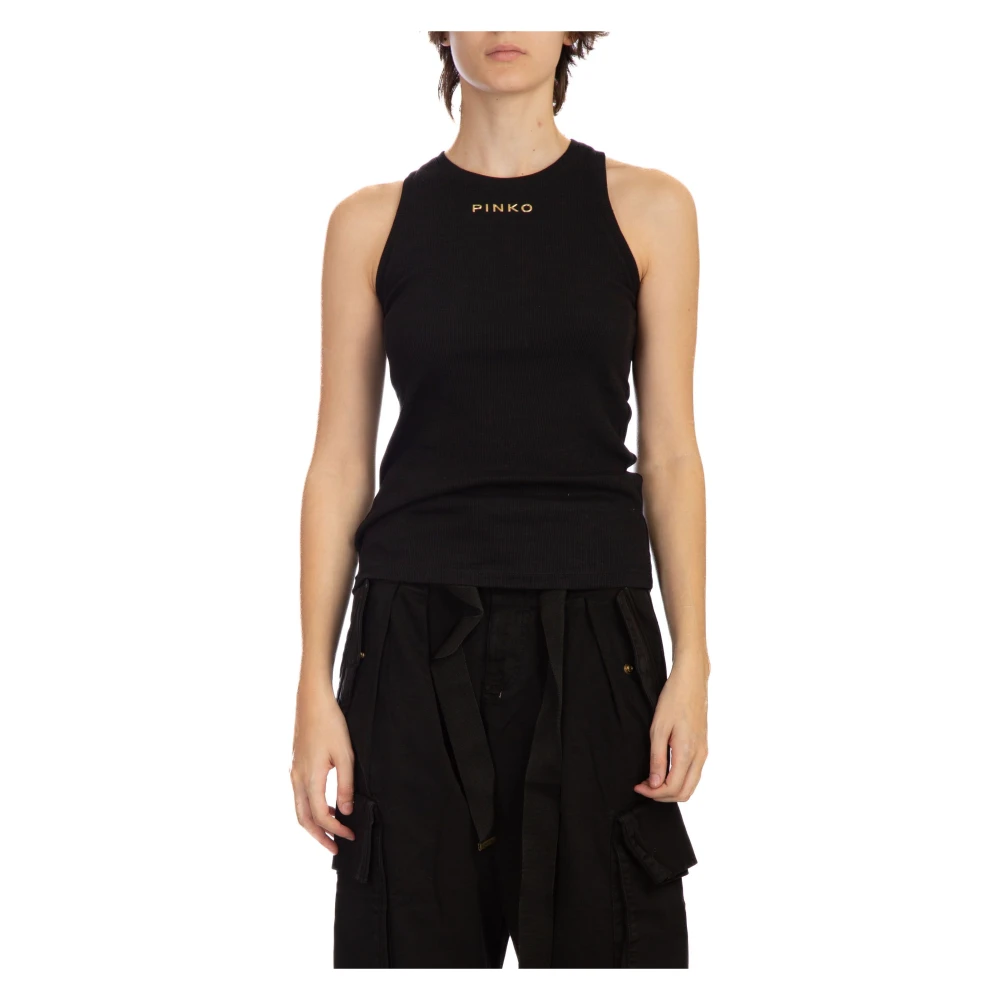 Pinko Stijlvolle Distinto Tanktop in Z99 Black Dames