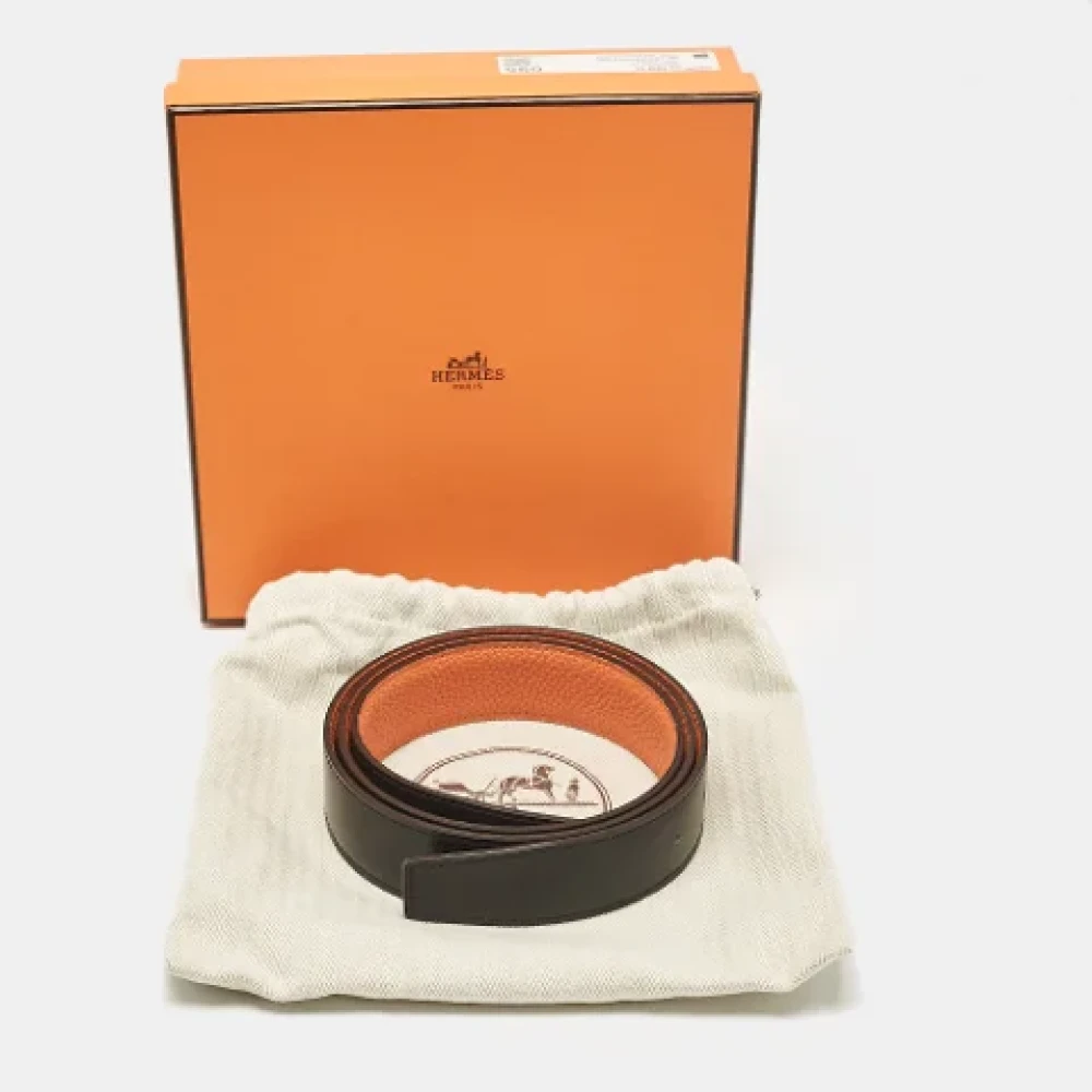 Hermès Vintage Pre-owned Leather belts Black Heren