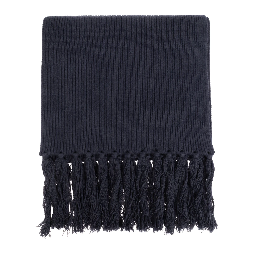 Officine Générale Sjaal met franjes Blue Unisex