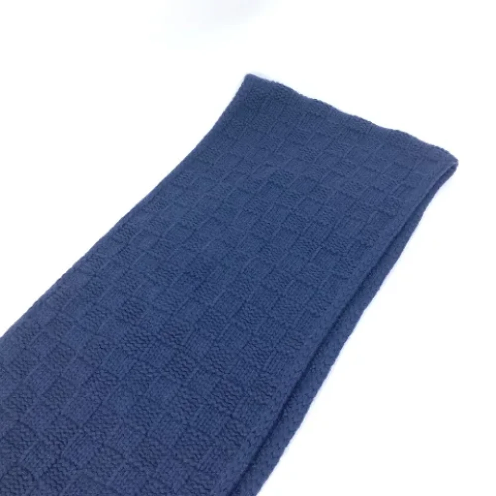 Louis Vuitton Vintage Pre-owned Fabric scarves Blue Heren