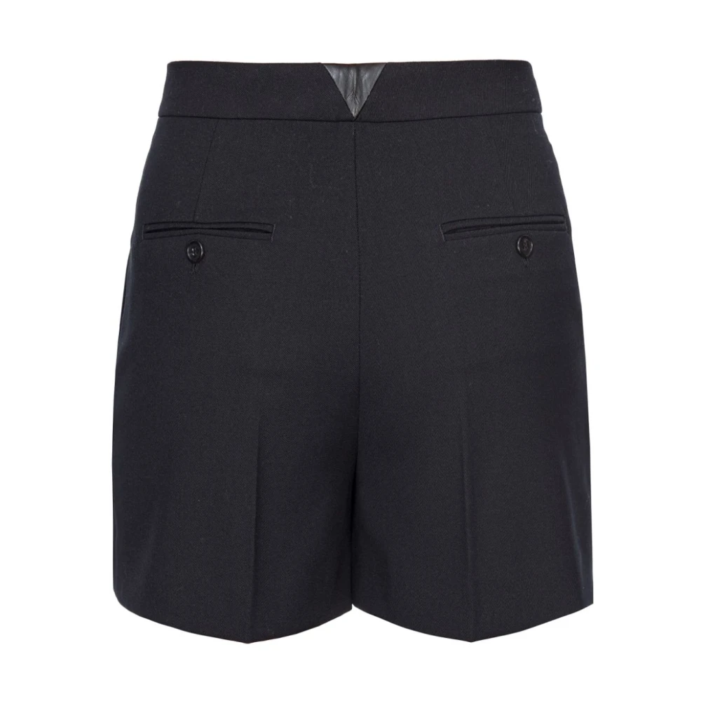 pinko Zwarte Wollen Shorts Black Dames