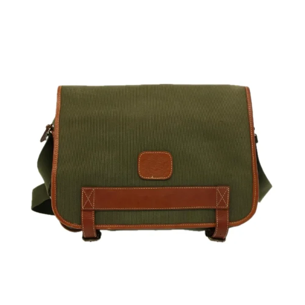 Burberry Vintage Pre-owned Canvas shoulder-bags Green Dames