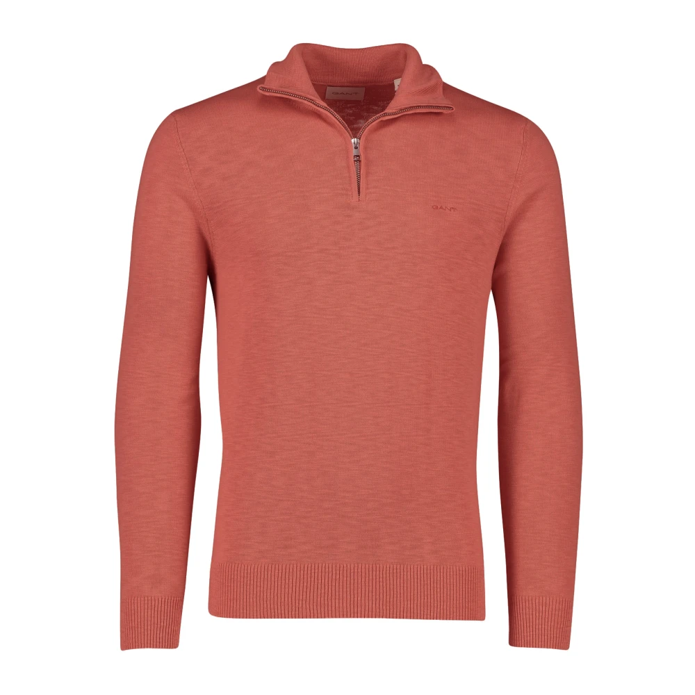 Gant Oranje Half Zip Sweater Orange Heren
