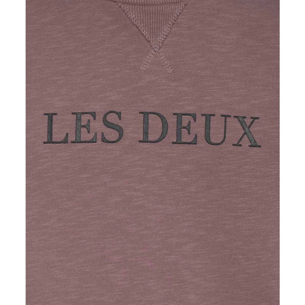 Les Deux Katoenen Crew-Neck Sweatshirt Red Heren