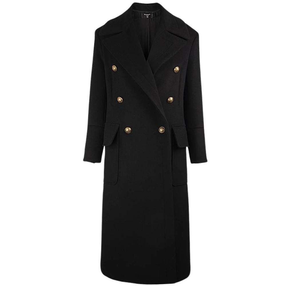 Balmain Klassieke Double-Breasted Coats Black Dames