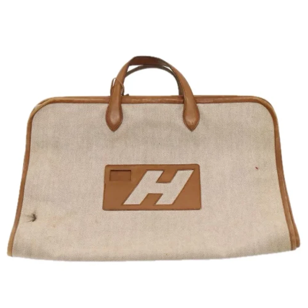 Hermès Vintage Pre-owned Canvas travel-bags Beige Dames