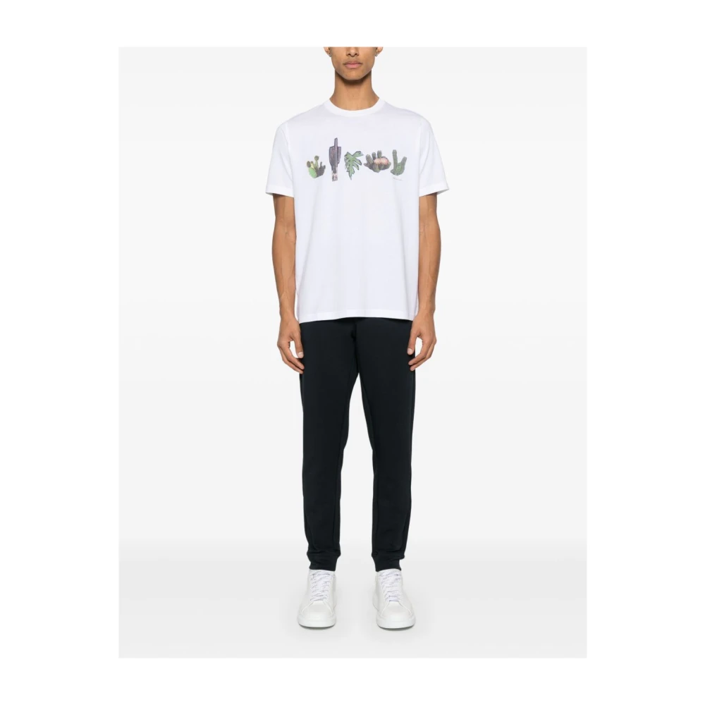PS By Paul Smith Witte Crew Neck T-shirts en Polos White Heren
