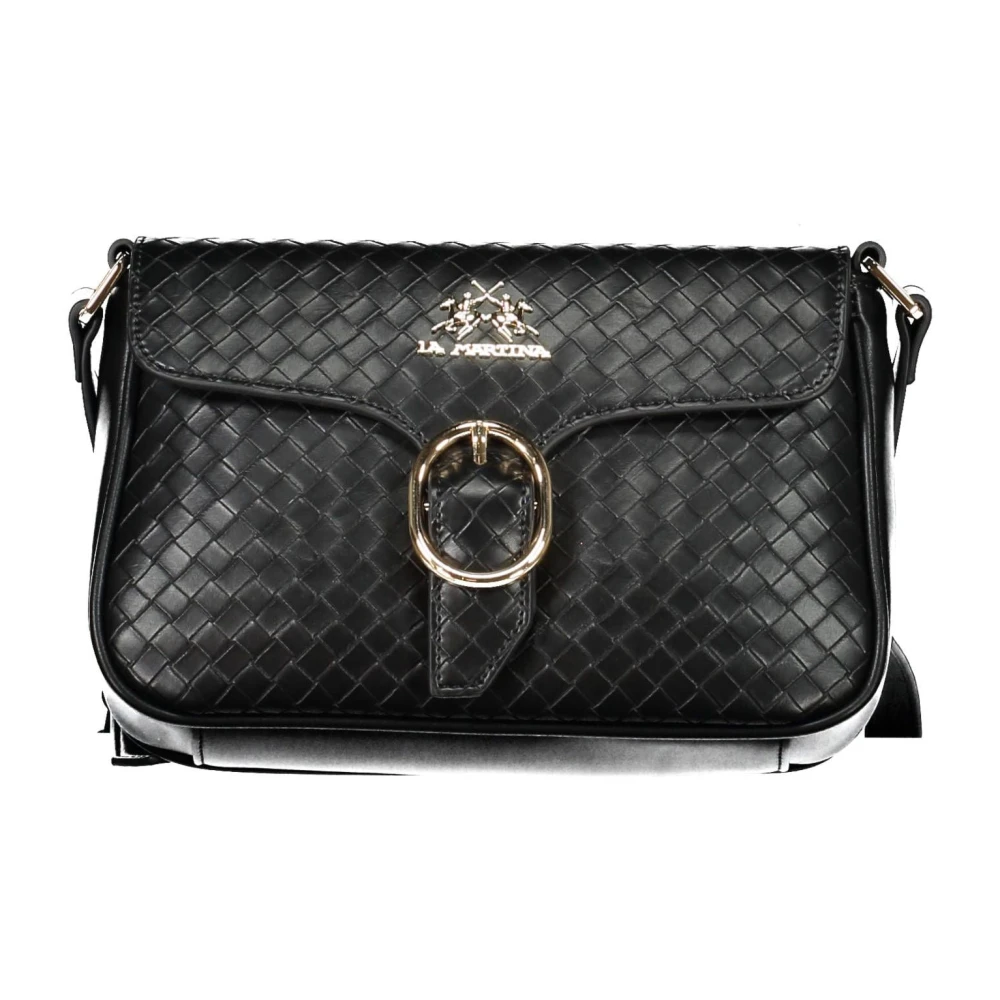 La Martina Women's Black Polyethylene Shoulder Bag