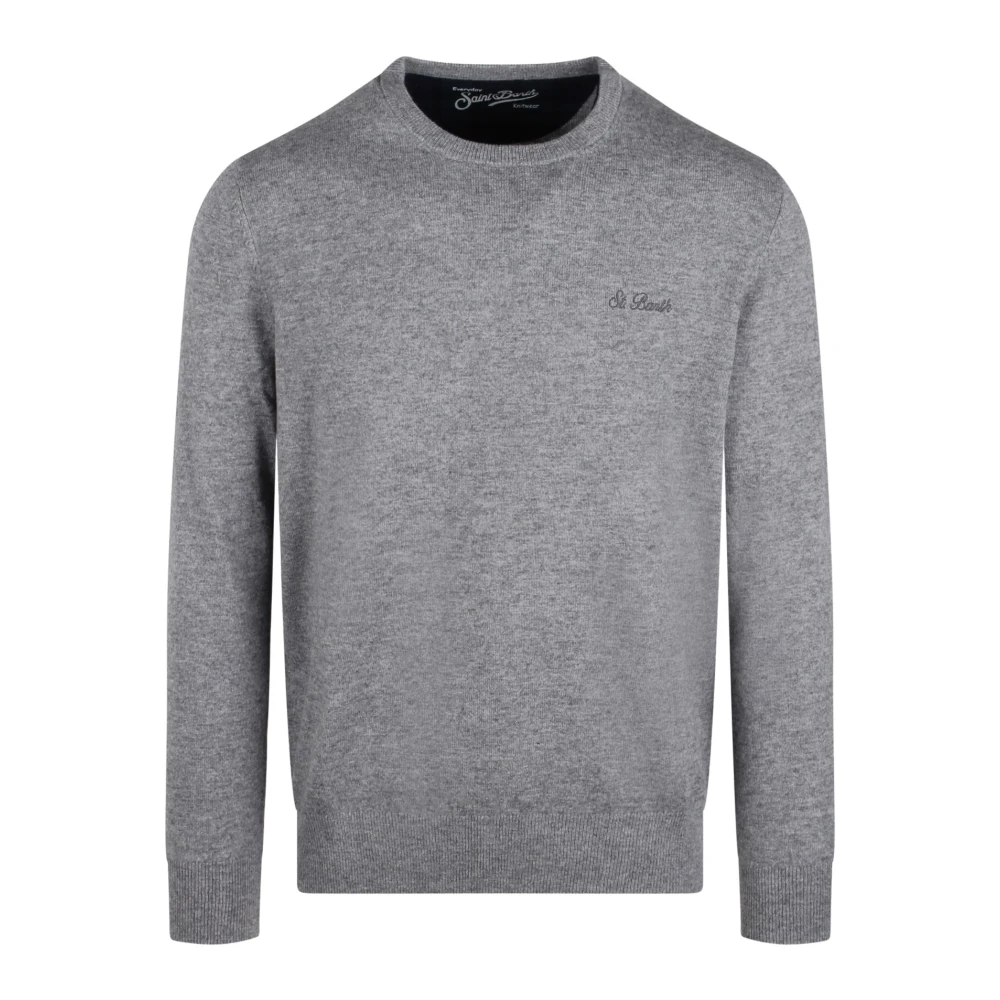 MC2 Saint Barth Wollen Crewneck Sweater Fw24 Gray Heren