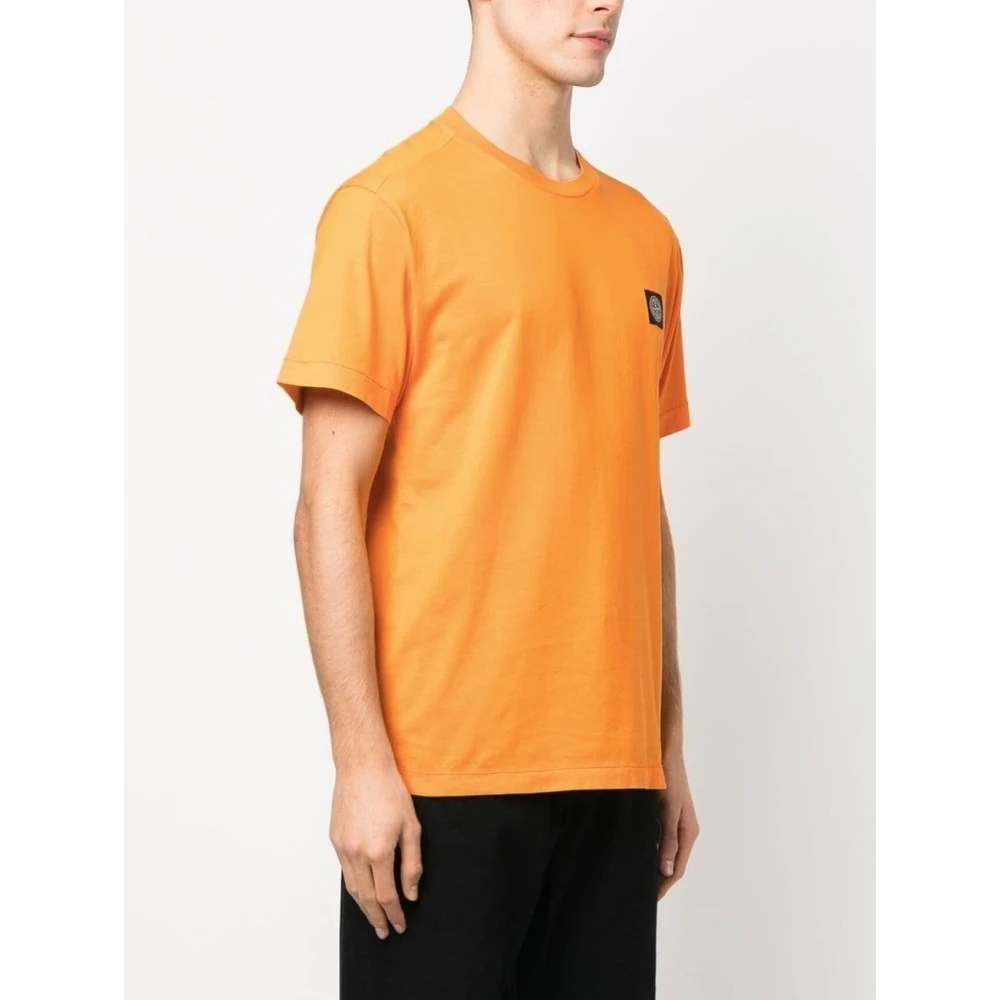 Stone Island T-Shirts Orange Heren