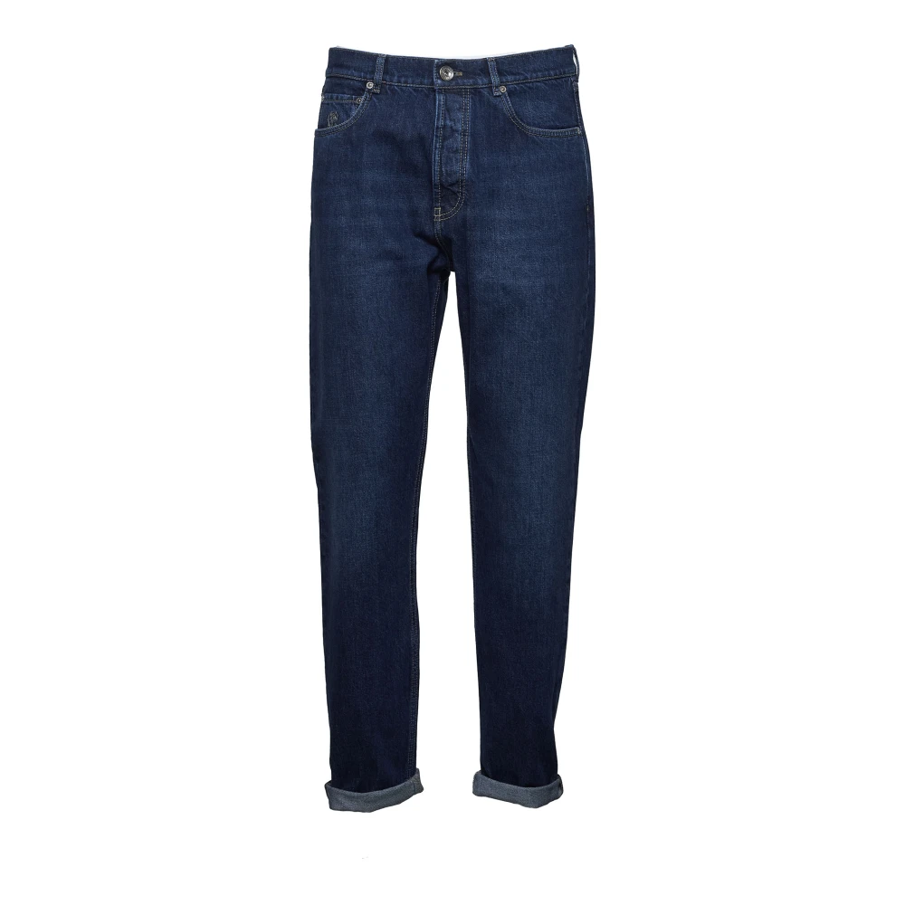 BRUNELLO CUCINELLI Blauwe Jeans Stijlvolle Denim Broek Blue Heren