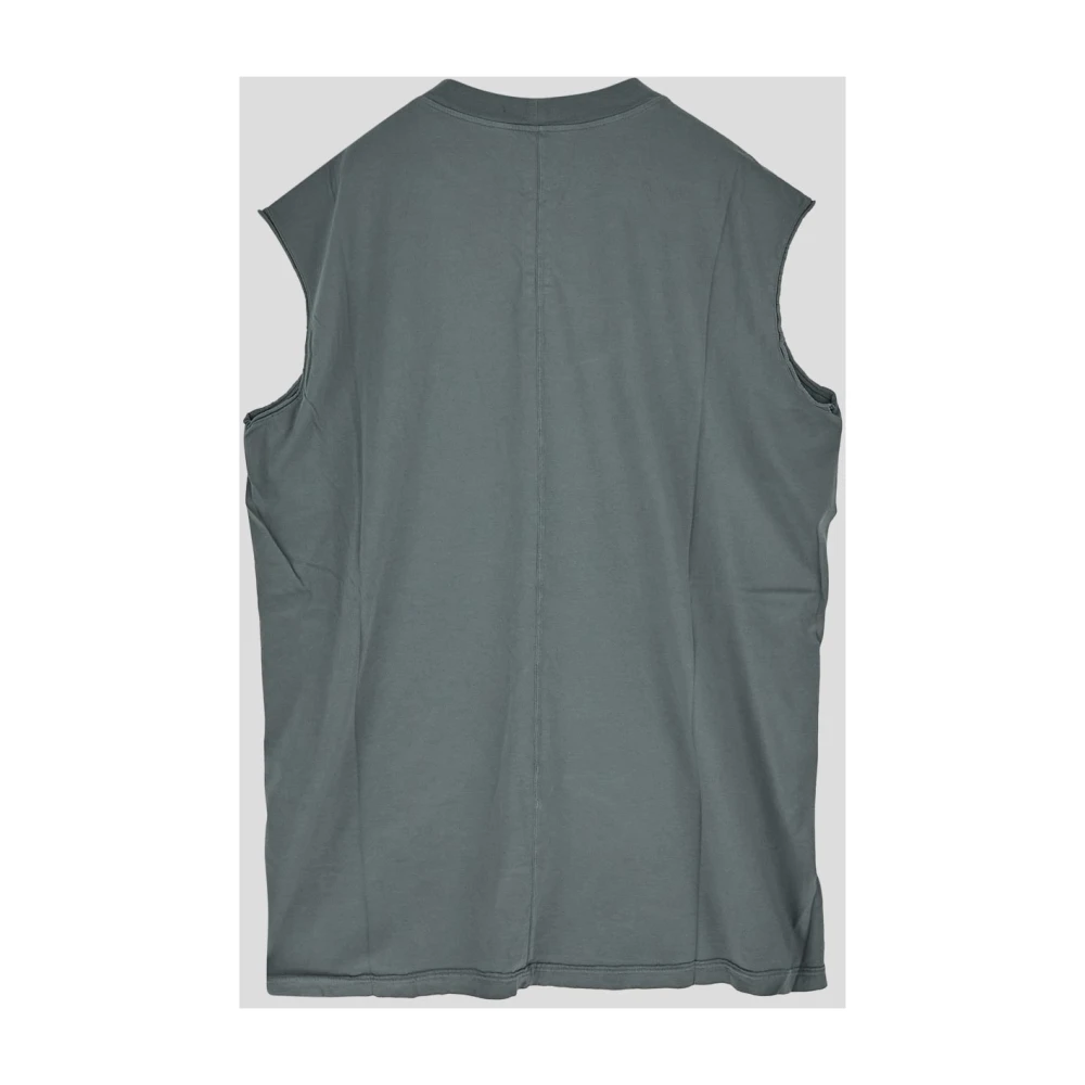 Rick Owens Tarp Mouwloos T-Shirt Blue Heren