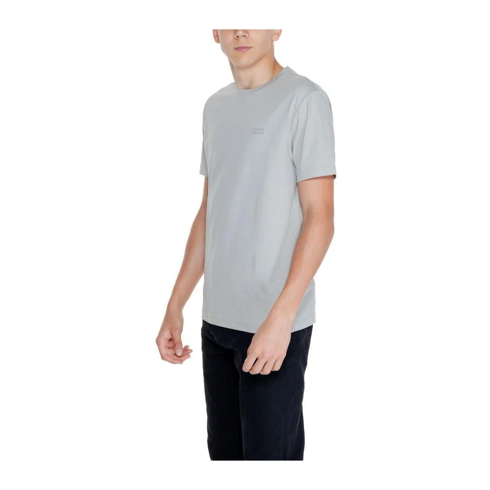 Calvin Klein Klassiek Grijs Katoenen T-Shirt voor Mannen Gray Heren