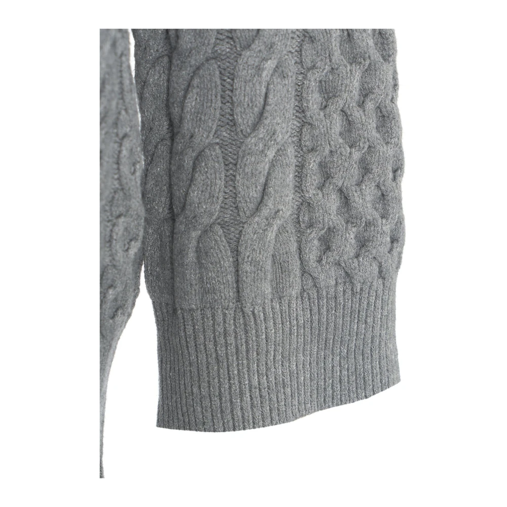 Kaos Grijze Kabeltrui Aw24 Gray Dames
