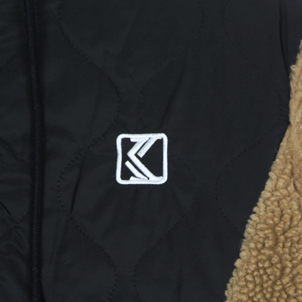 Karl Kani Gewatteerde Blok Teddy Windrunner Jas Beige Heren