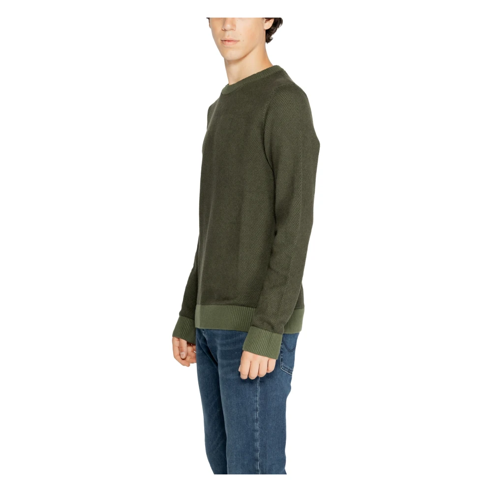 jack & jones Groene Gebreide Ronde Hals Trui Mannen Green Heren