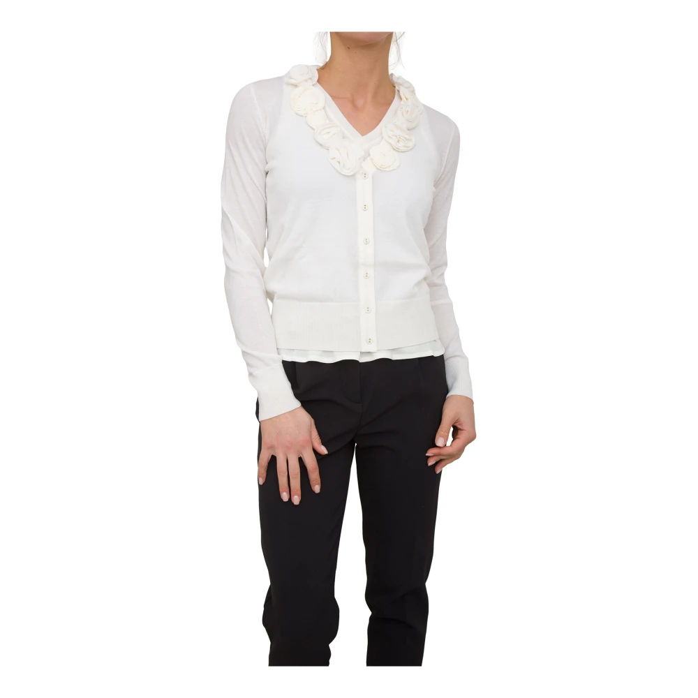 Blugirl Women's White Knitwear - Cardigans - S - Knitwear