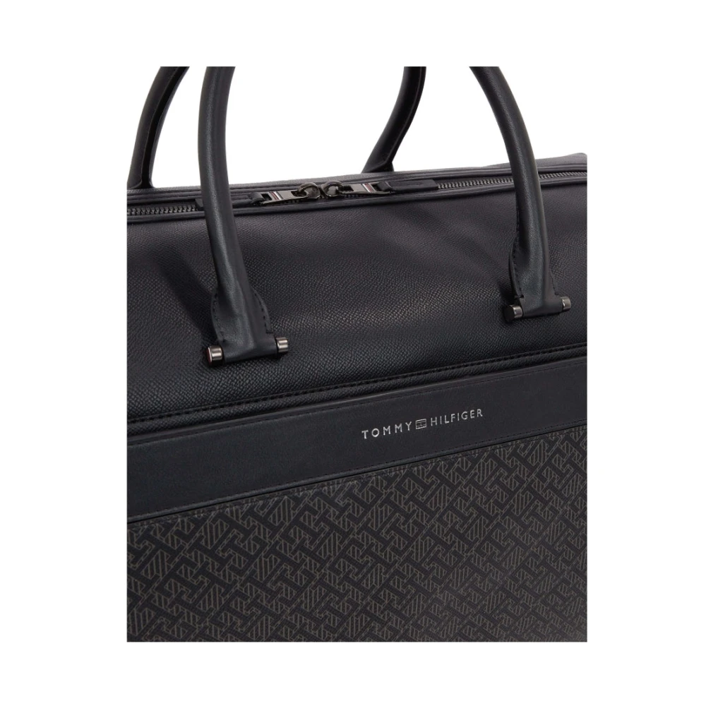 Tommy Hilfiger Zwarte Monogram Duffle Weekendtas Black Heren
