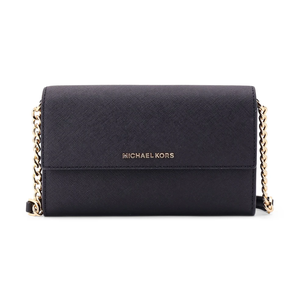 Michael Kors Zwarte schoudertas met dubbele compartimenten Black Dames